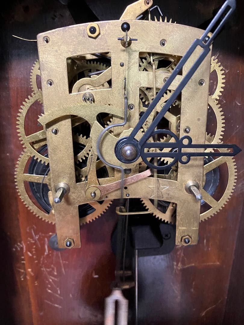 (30)EIKEISHA 振り子ゼンマイ時計　稼働品　アンティーク