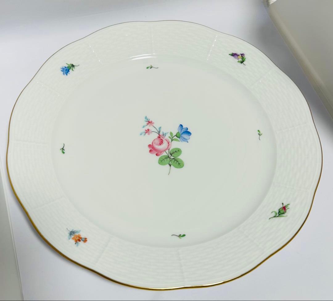 【希少】ヘレンド バラの花束 ディナープレート 3枚セット