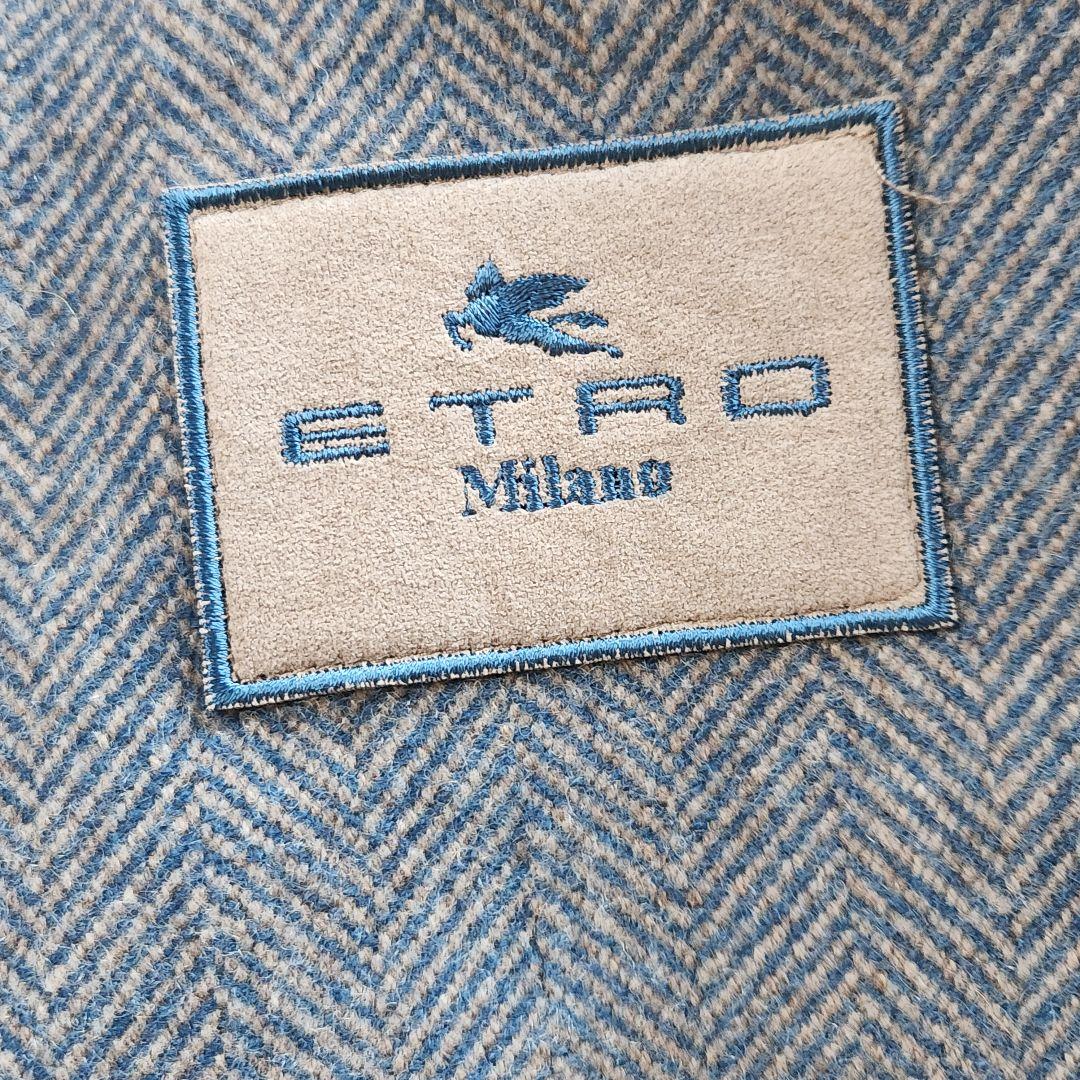 入手困難✨エトロ チェスターコート カシミヤ ヘリンボーン 大きいサイズ