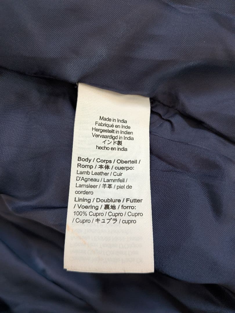 美品❀J.CREW　ラムレザー　キルティング　ジャケット　金ボタン　М〜L相当