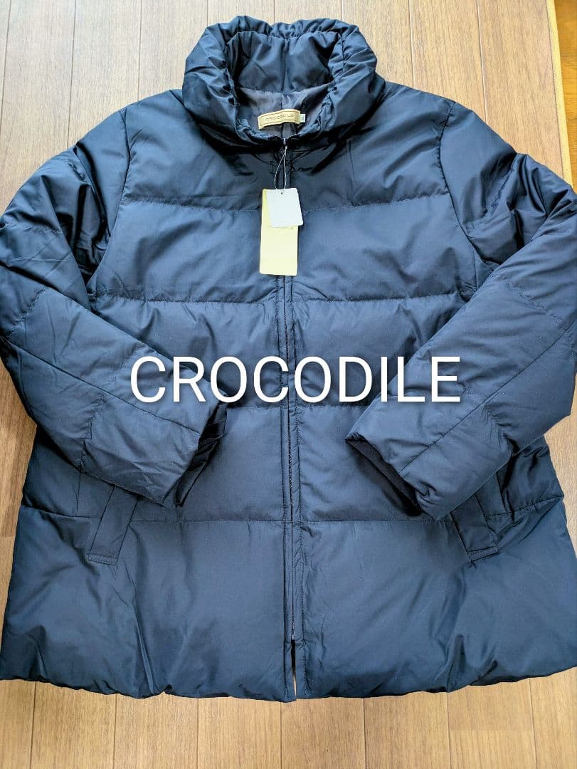 お値下げCROCODILE ダウンジャケットコートLサイズネイビー　新品タグ付き