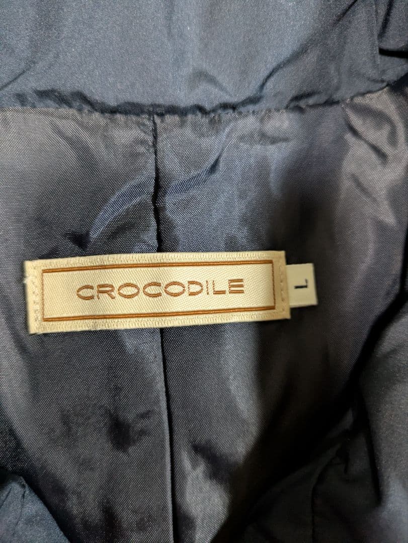 お値下げCROCODILE ダウンジャケットコートLサイズネイビー　新品タグ付き