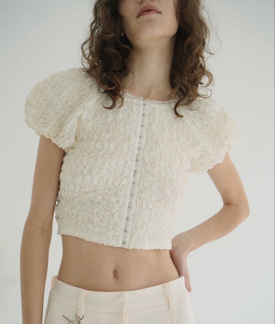 【最終値下げ】CLANE SHIRRING PUFF TOPS