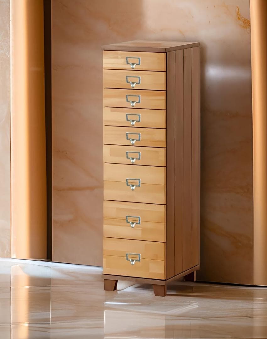 送料無料・A4サイズ・プレート多段チェスト9段・選べる取っ手・ツートン