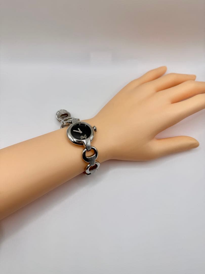 DOLCE&GABBANA ドルチェ&ガッパーナ ラウンド QZ ブラック文字盤