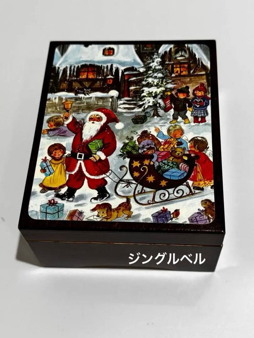 サンタクロース 木製オルゴール ジングルベル