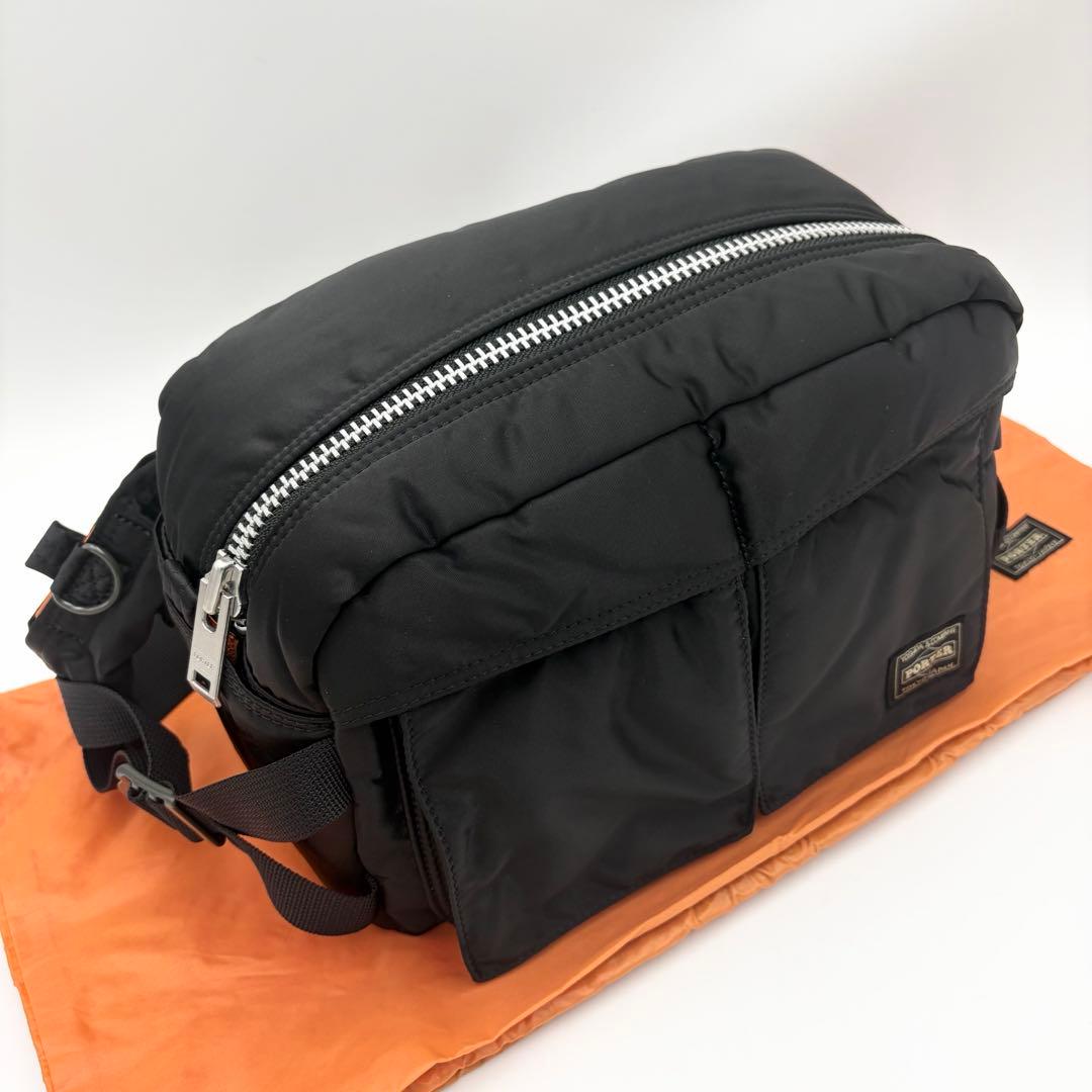 新素材 ポーター タンカー ヒップバッグ ボディバッグ 黒 ナイロン 男女兼用