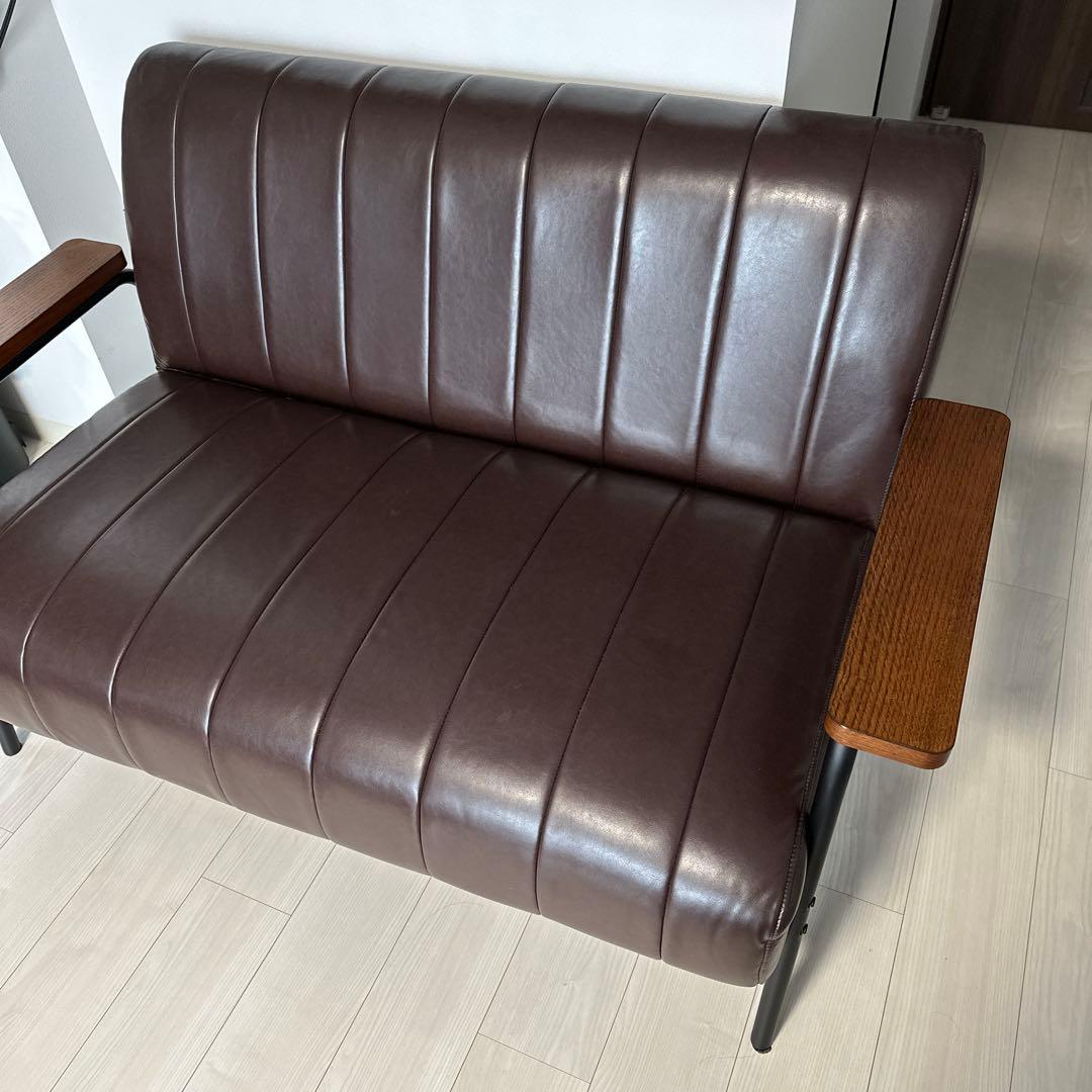 ニトリ ソファ ソファー 2人掛け Nシールド ステイン ブラウン