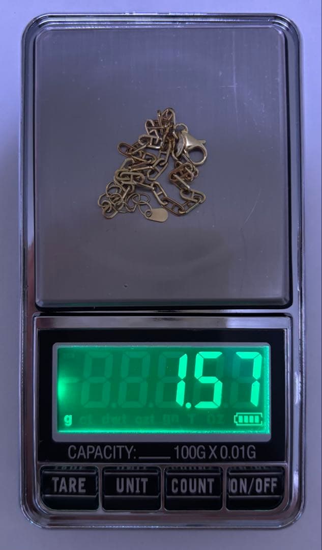 K18ブレスレット 【試着のみ未使用】軽量ですがデザイン性あり