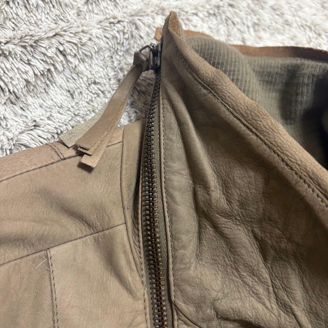 EMPORIO ARMANI ベージュ ジャケット レザー