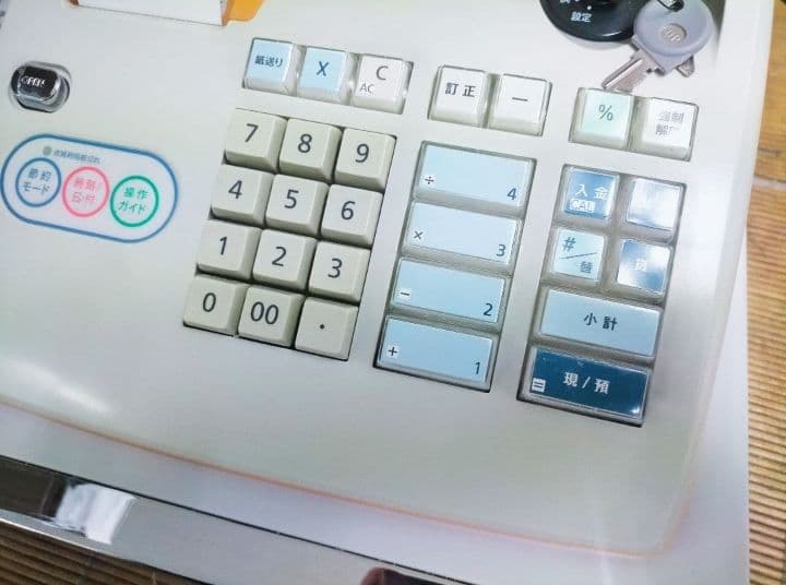 カシオレジスター　TE-M80　中古品　人気機種感熱紙　送料無料　001121