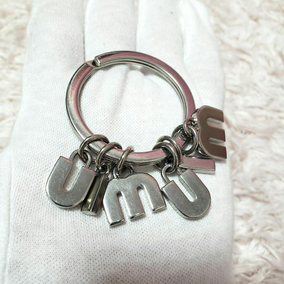 MIUMIU ミュウミュウ ロゴデザイン キーリング キーホルダー 美品