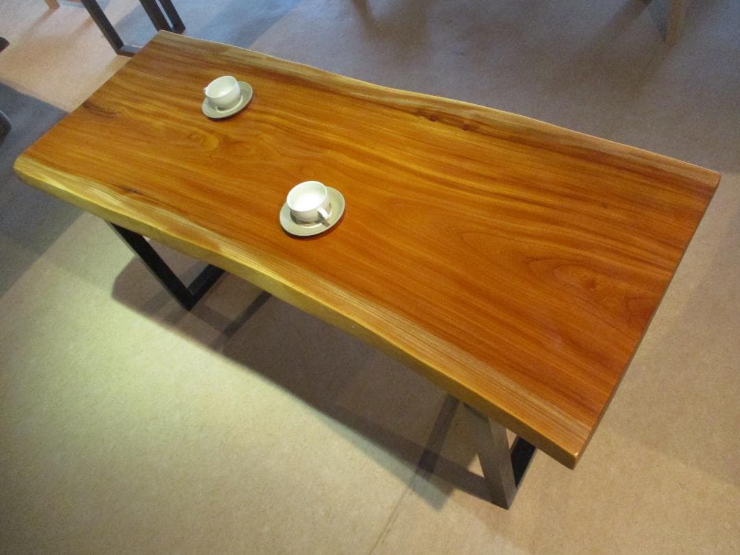 J-0028■　欅　ケヤキ　テーブル　ローテーブル　ダイニング　座卓　一枚板