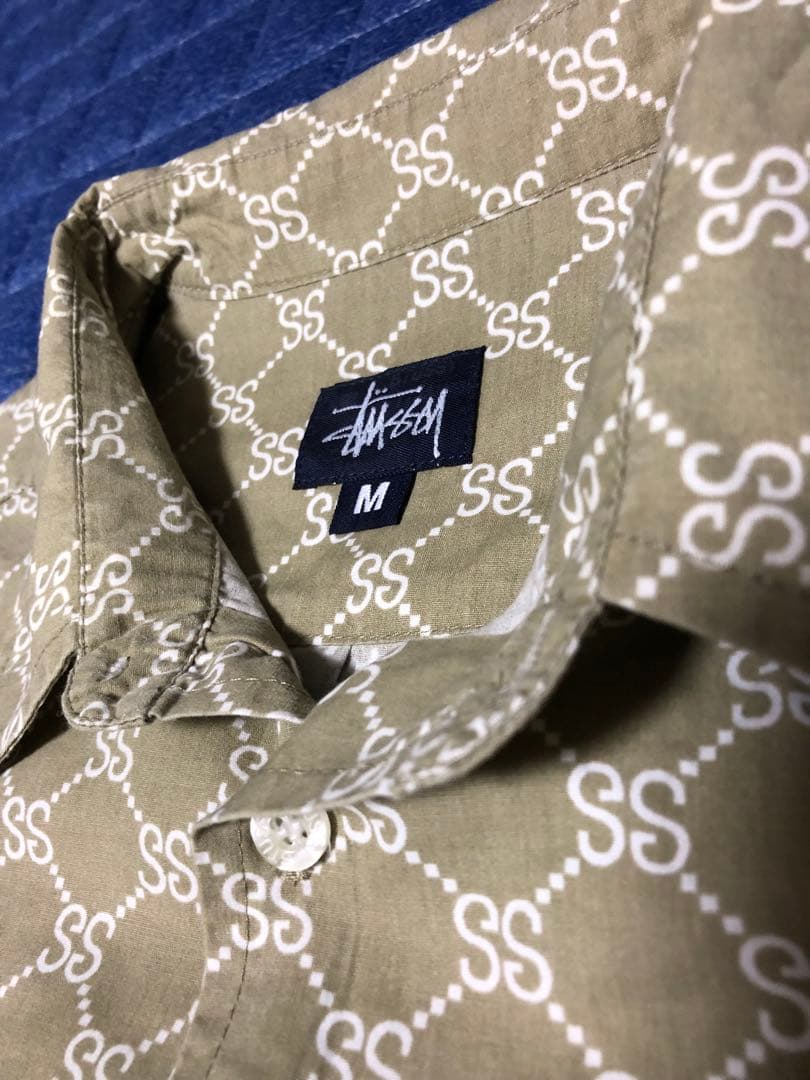 OLD STUSSY G◯CCI風モノグラムシャツM 美品