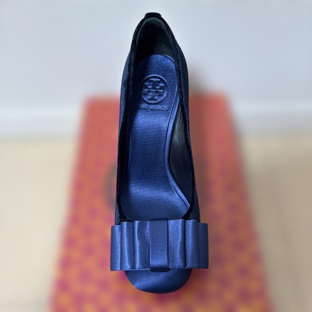 トリーバーチ　TORYBURCH パーティーヒール　ベロア