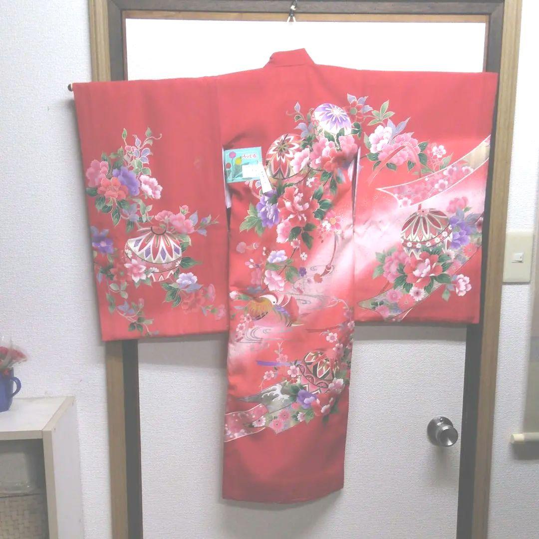 女児産着  手毬柄