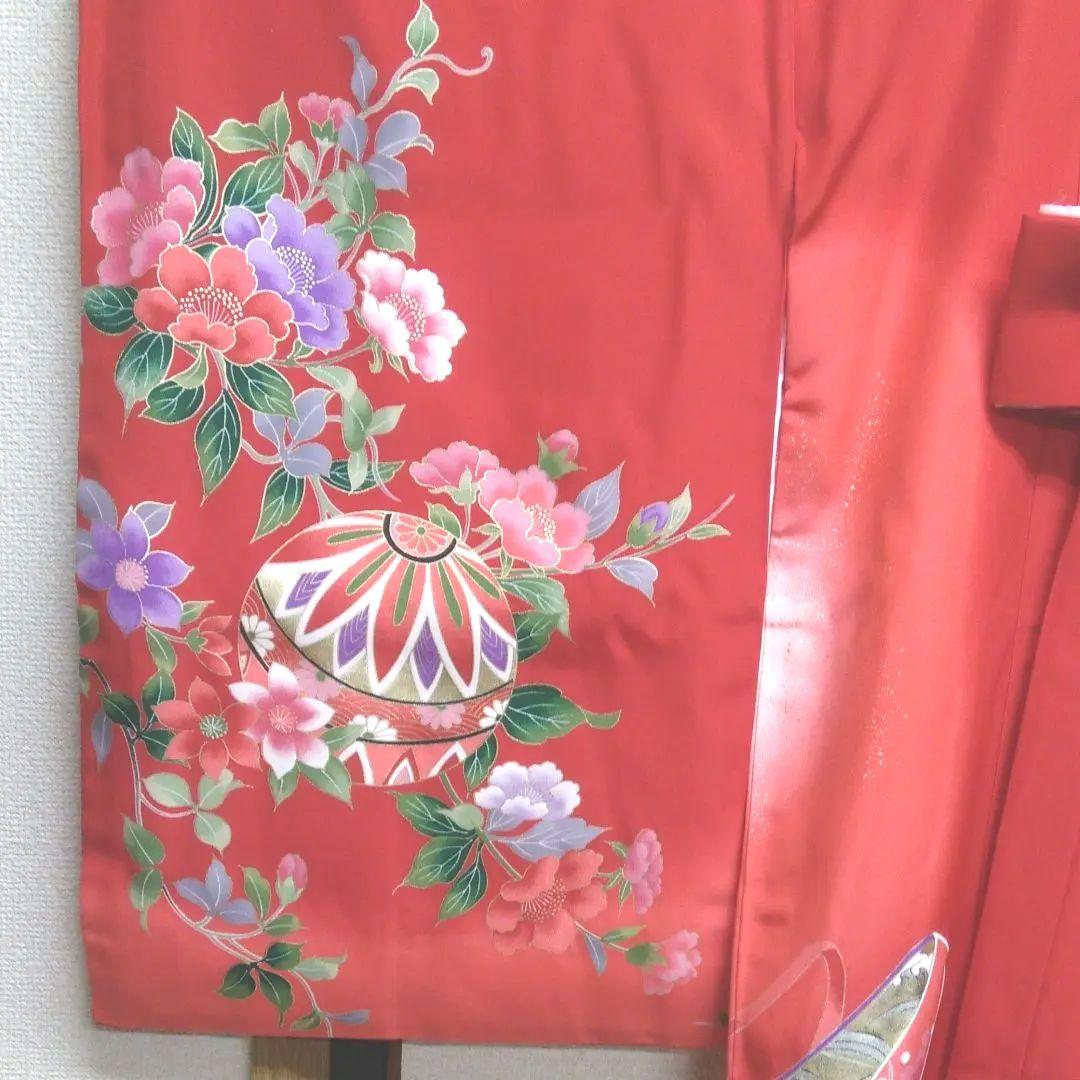 女児産着  手毬柄