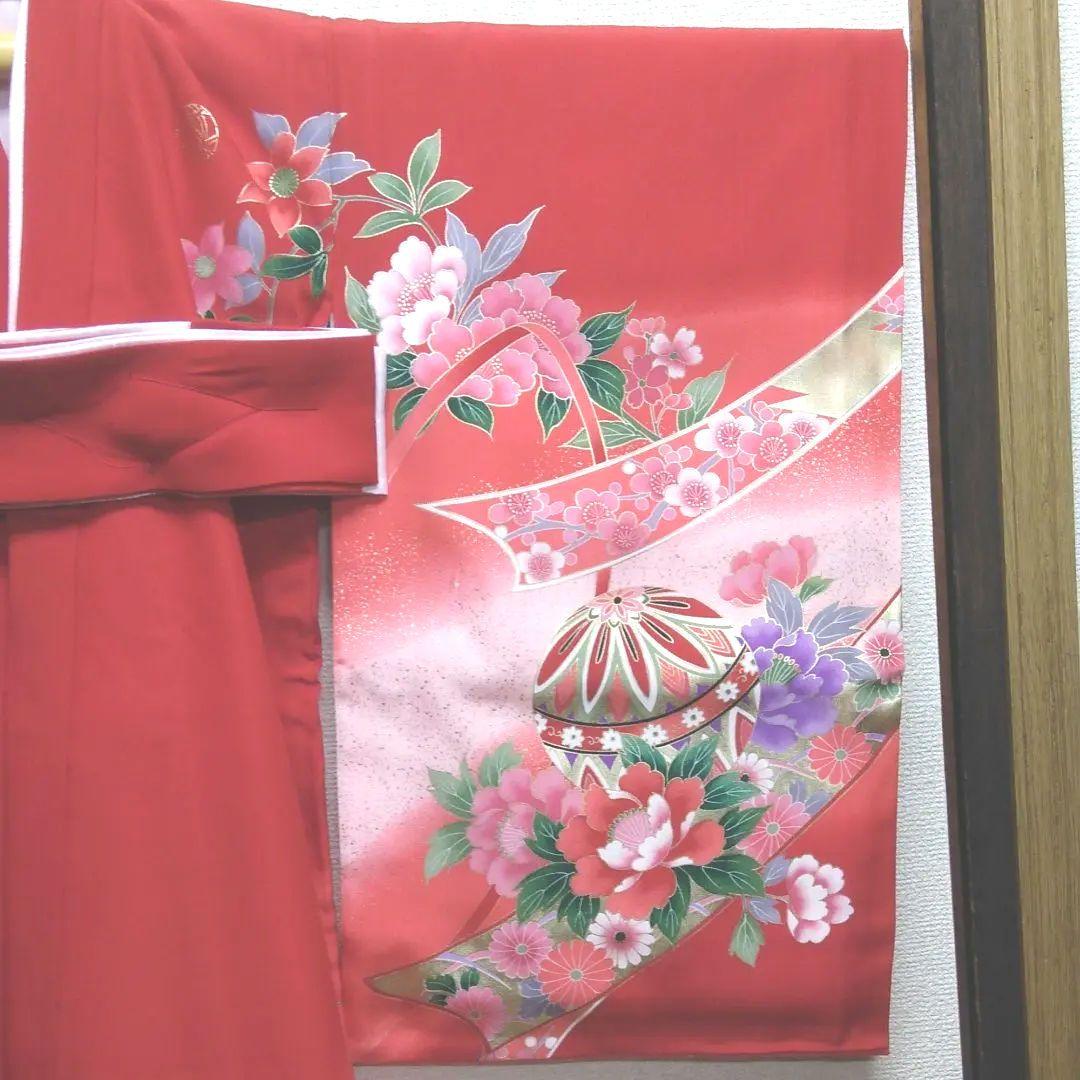 女児産着  手毬柄