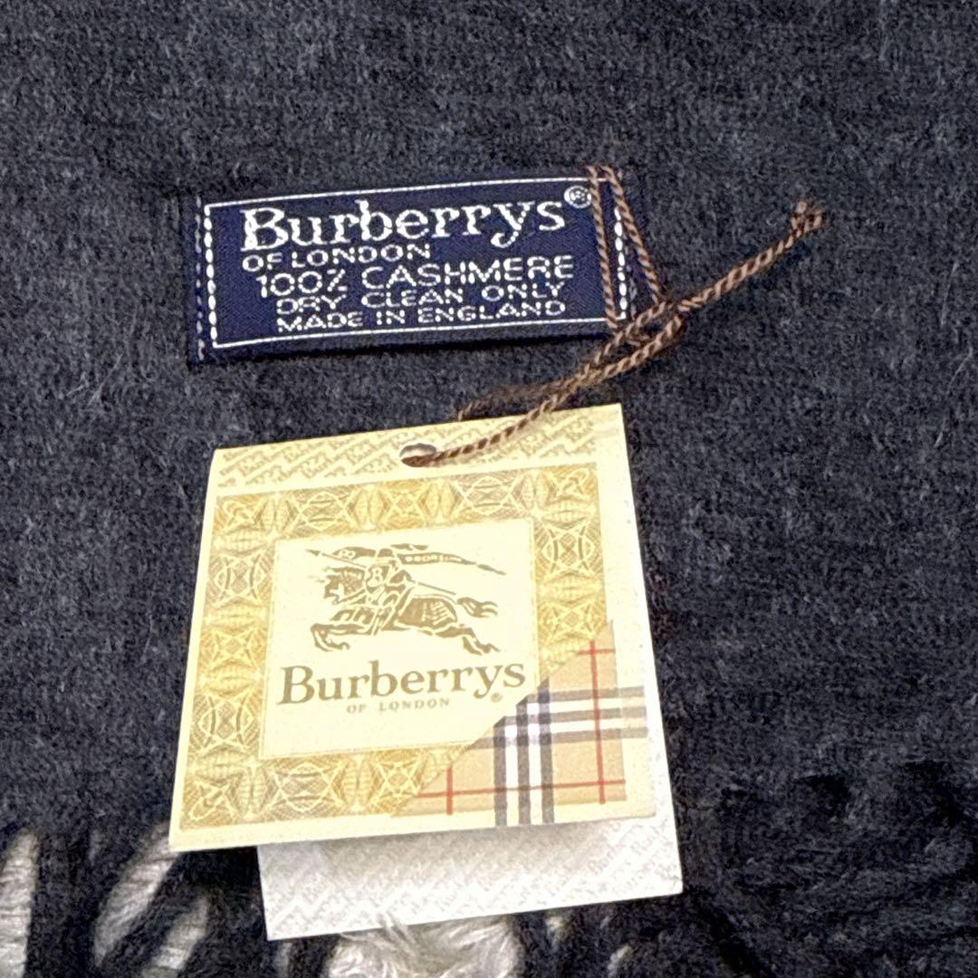 新品タグ付き　バーバリー（Burberrys）カシミヤ100％　マフラー　グレー