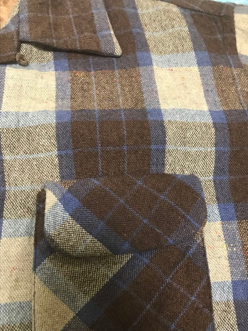 50s タウンクラフト ウール シャツ ボード レーヨン ギャバジン ネル