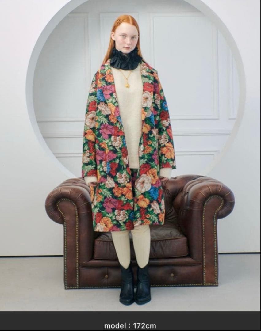 manana suerte ゴブランチェスターコート　花柄　限定モデル