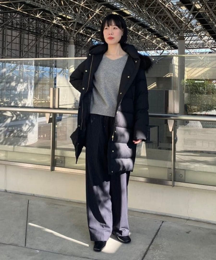 B:MING by BEAMS 河田 ロング ダウンコート　ブラック　Lサイズ