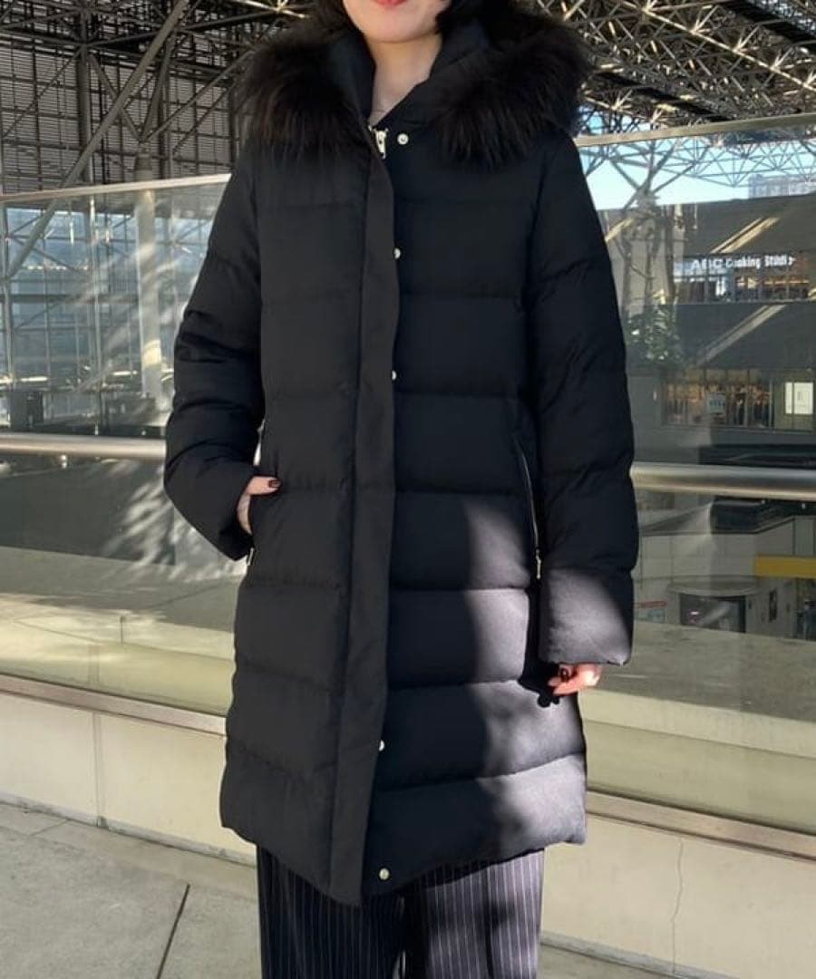 B:MING by BEAMS 河田 ロング ダウンコート　ブラック　Lサイズ