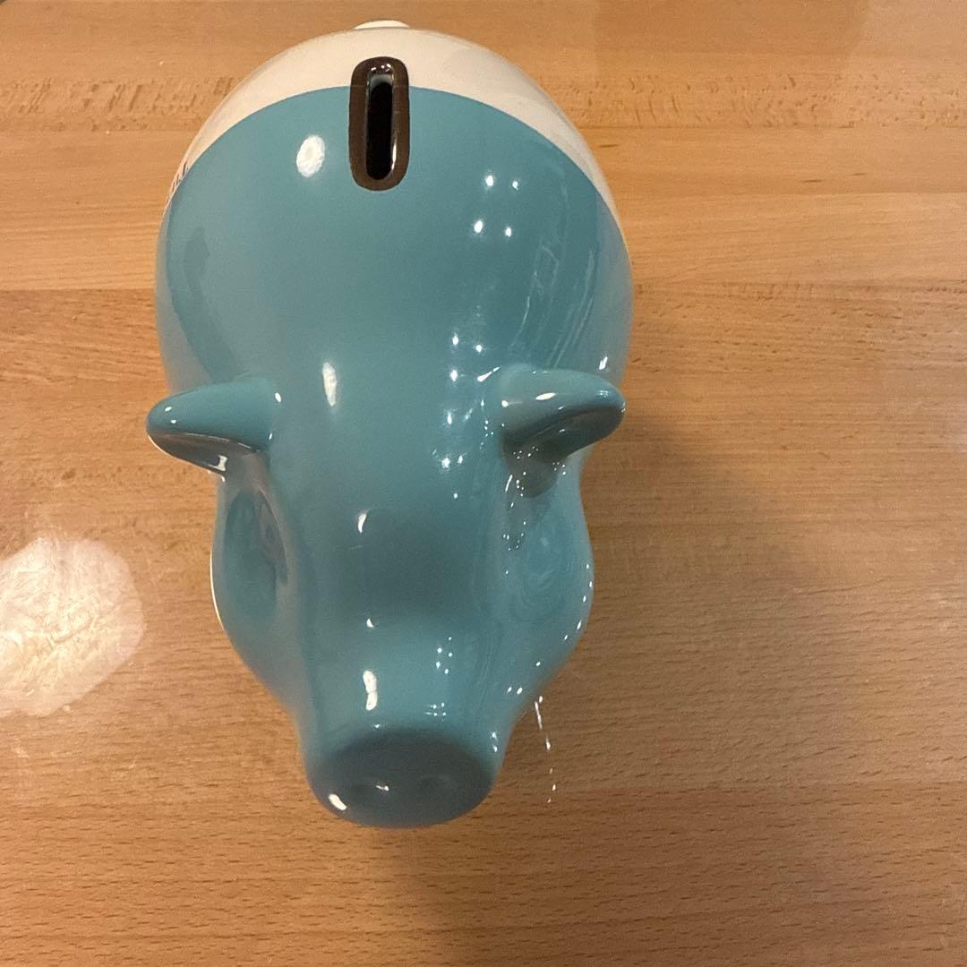 Tiffany & Co. 豚型貯金箱 ブルー/ホワイト