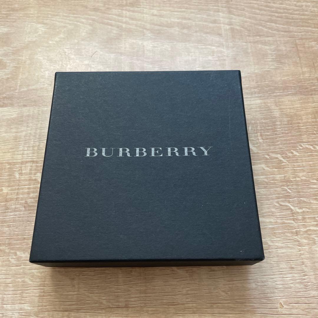 たかもる　バーバリー　マネークリップ　ノバチェック レザー　茶色