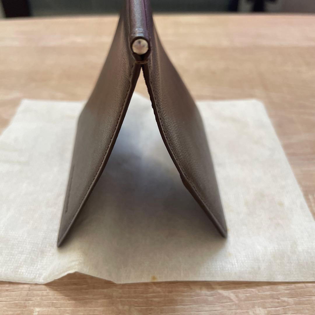 たかもる　バーバリー　マネークリップ　ノバチェック レザー　茶色