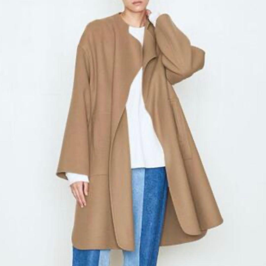 AEWEN MATOPHイウエン マトフ スリットリバーコート ガウン ロング丈