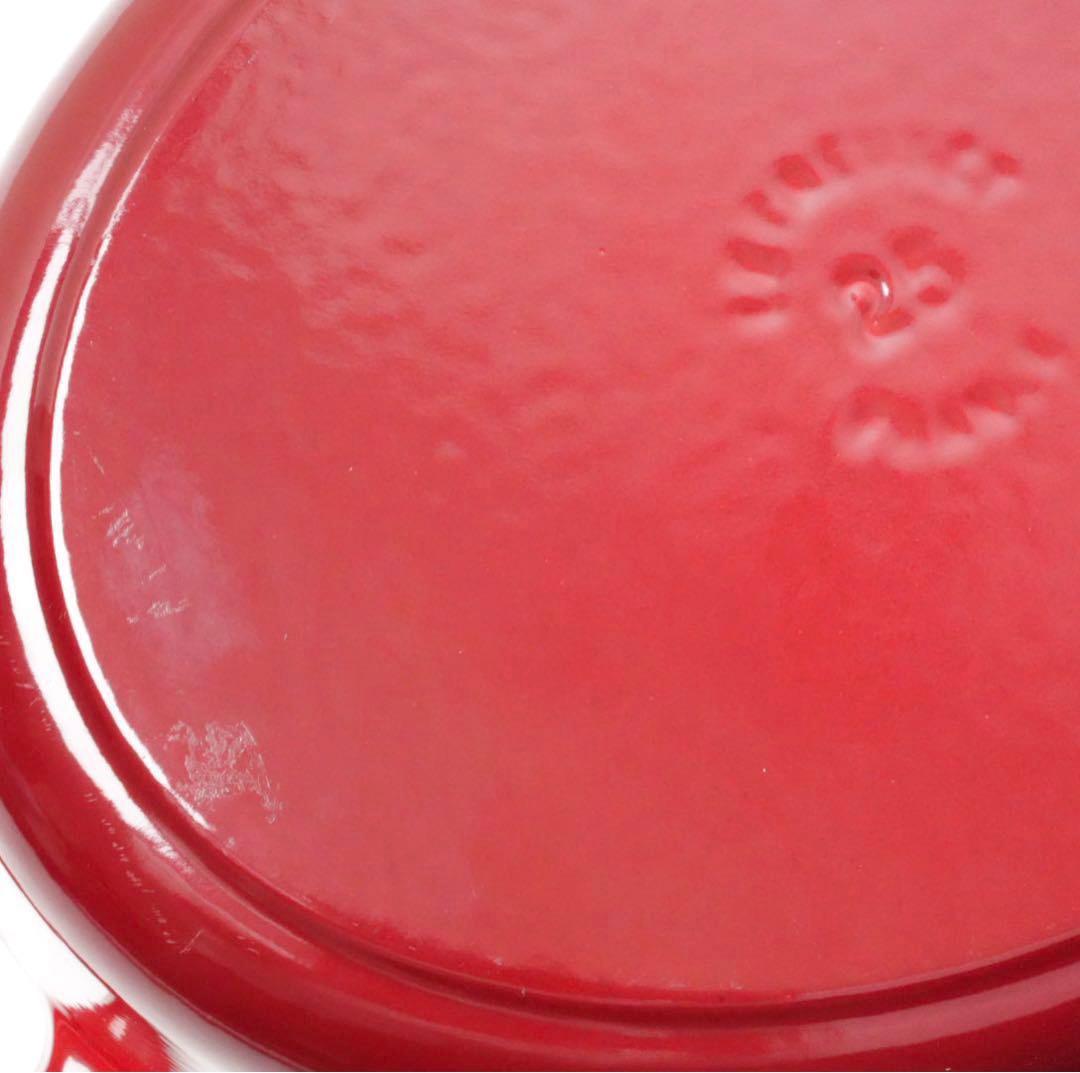 【美品】LE CREUSET　ココット オーバル チェリーレッド　25cm