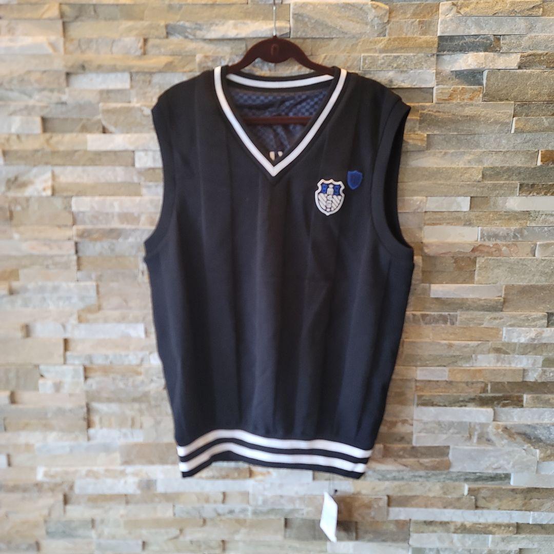 新品PEARLY GATES 黒 Vネック リバーシブルベスト　5