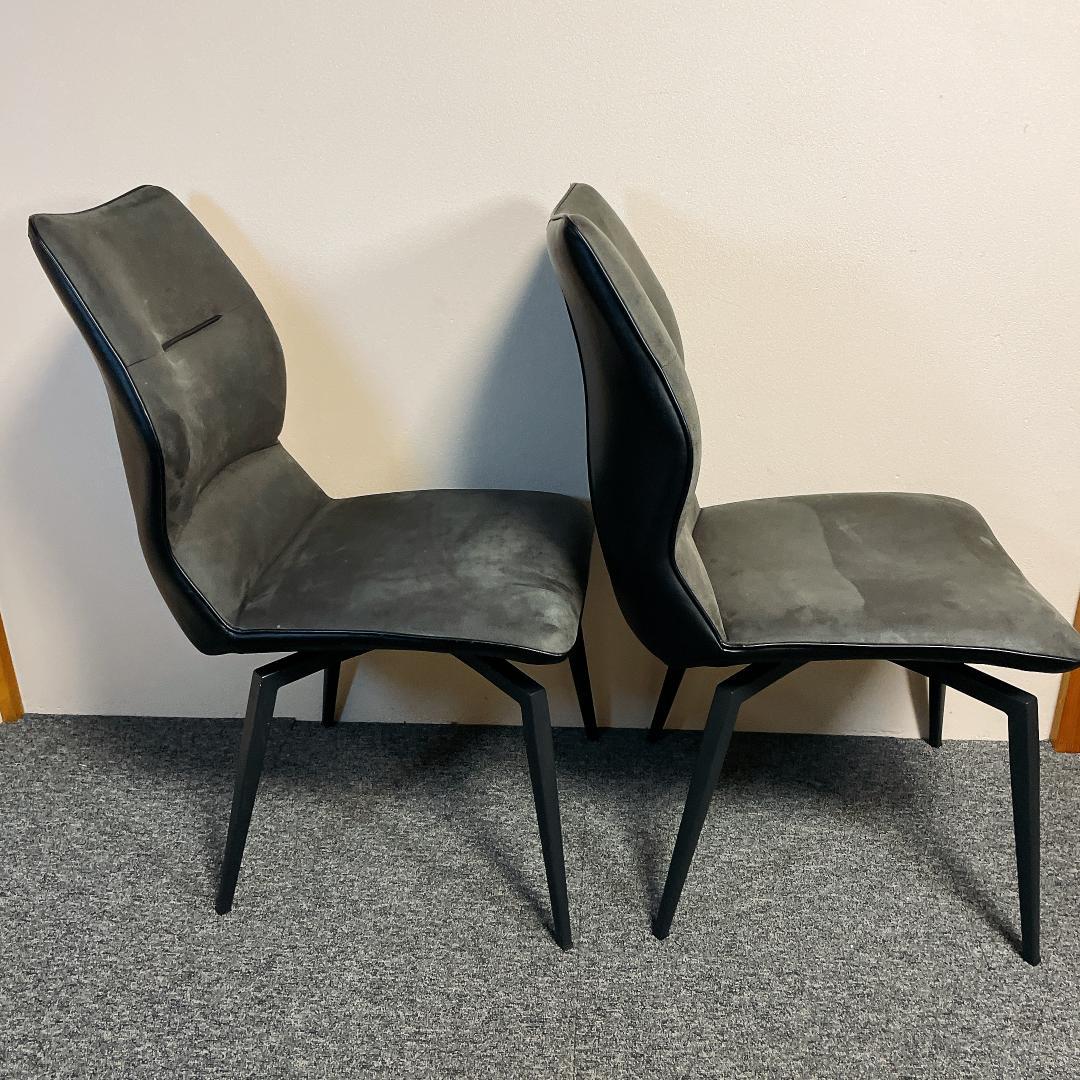 セラミクス GY ラウンドチェア　オートリターン式　回転　ダイニングチェア