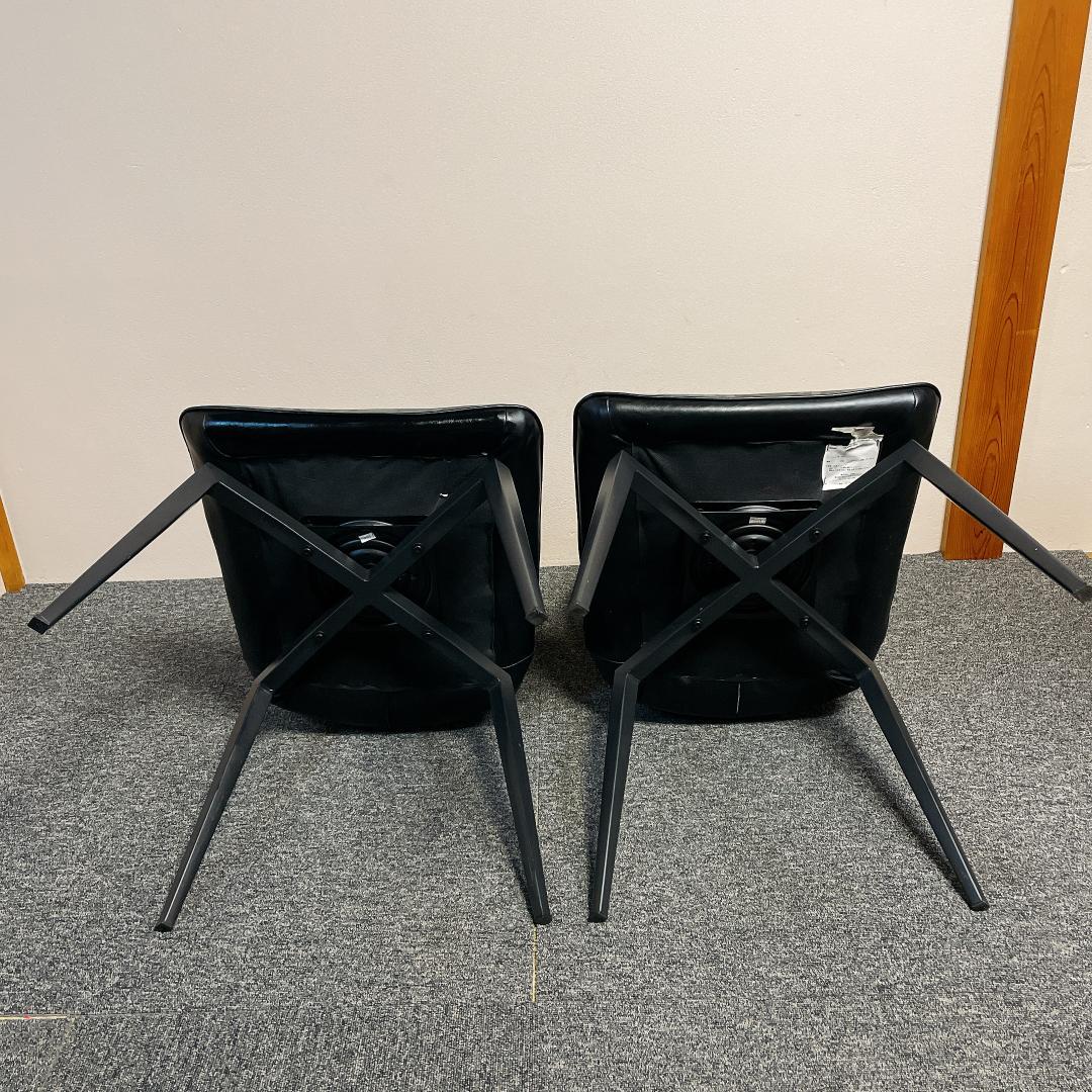 セラミクス GY ラウンドチェア　オートリターン式　回転　ダイニングチェア