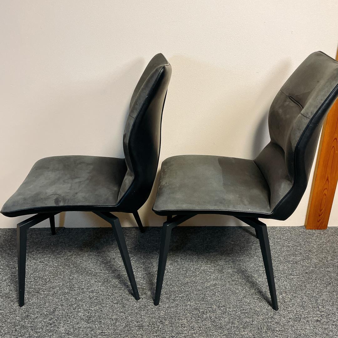 セラミクス GY ラウンドチェア　オートリターン式　回転　ダイニングチェア