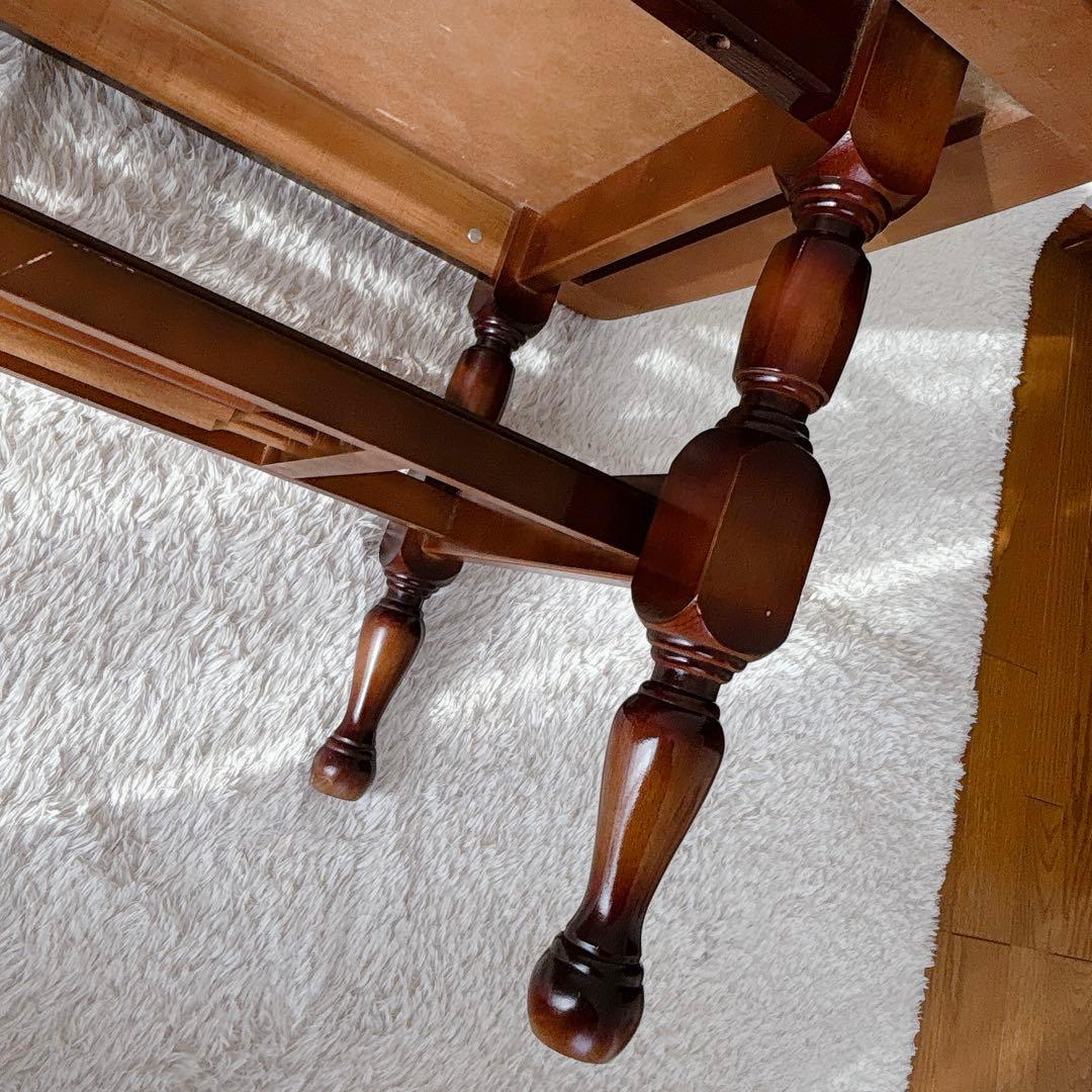 美品】オールド カリモク 大理石 柄コーヒーテーブル