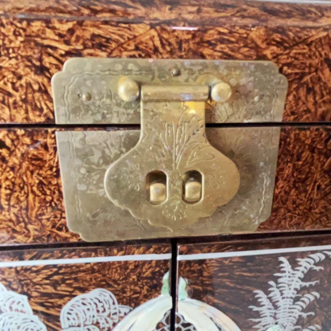 中国風 木製 アクセサリーケース