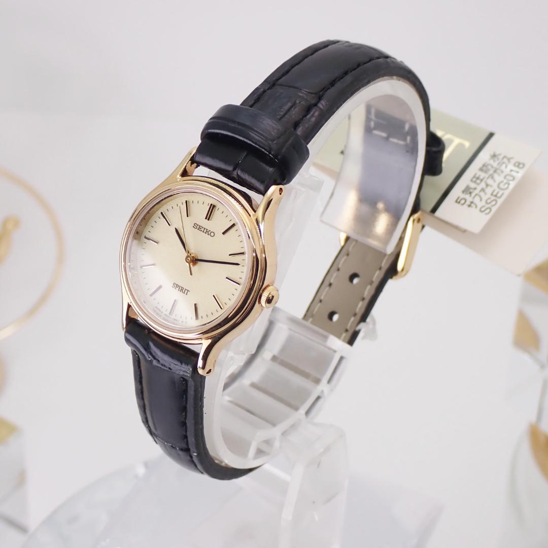 稼働★タグ付美品★ SEIKO SPIRIT レディース サファイアガラス 金色