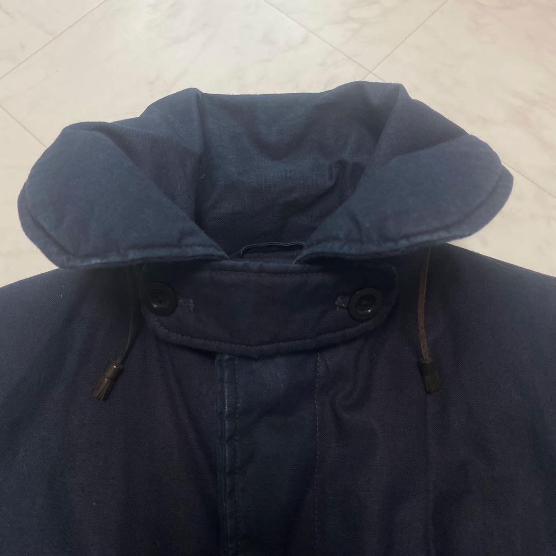希少✨45R インディゴ染　ダウンジャケット　モッズコート　ネイビー　紺