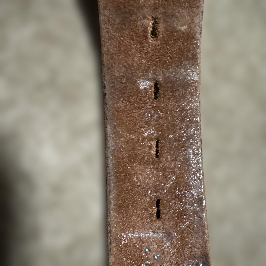 36inch HTC レザースタッズベルト　茶芯