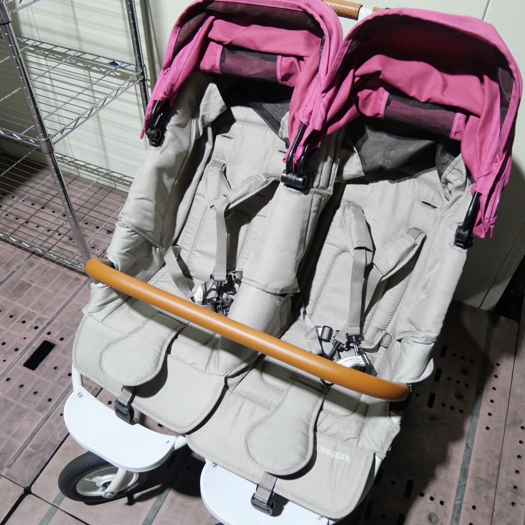 AIRBUGGY ダブルベビーカー ピンク/ベージュ　418