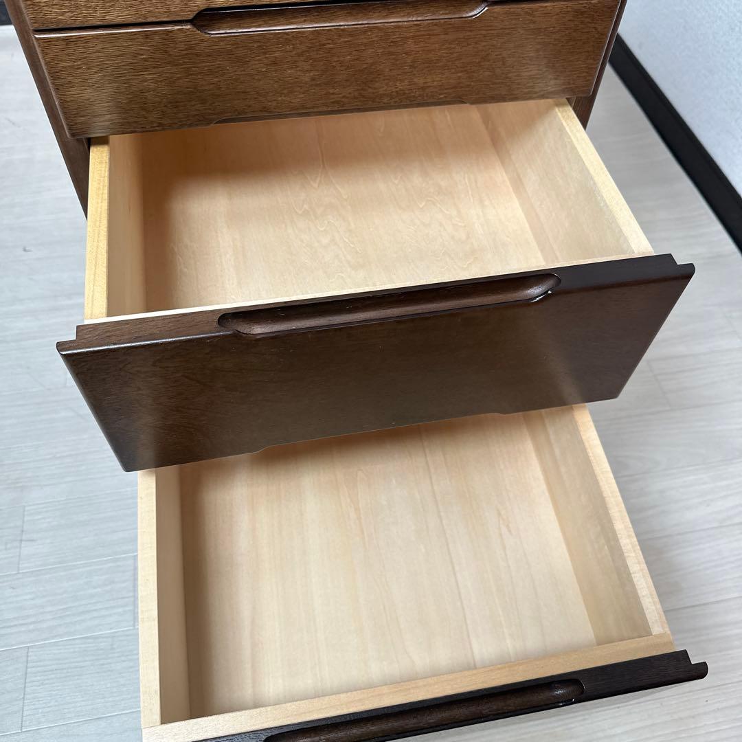 【展示品】カリモク 5段チェスト 脇机 袖机 デスクワゴン オーク i1※