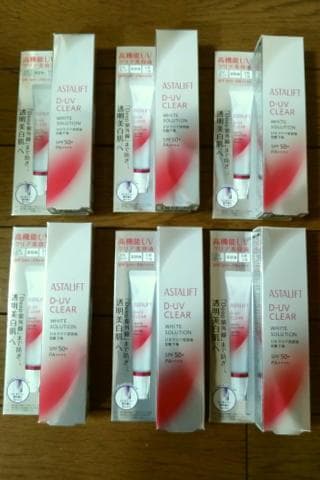 6本セットアスタリフトD-UVクリアホワイトソリューション美容液　化粧下地30g