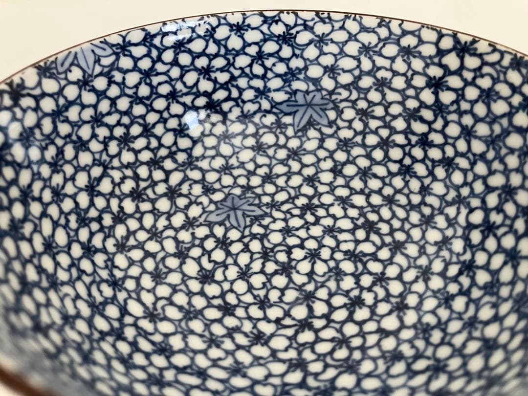 美品★孝峰★京焼★清水焼★染付雲錦詰ご飯茶碗