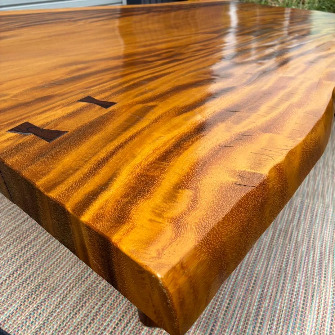 【送料込】天然木　一枚板　テーブル　座卓　無垢　木製　家具