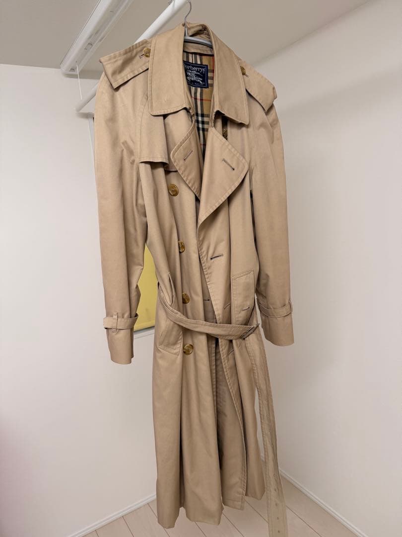 バーバリー トレンチコート 英国製 ロング丈 ベージュ ヴィンテージ1983年製