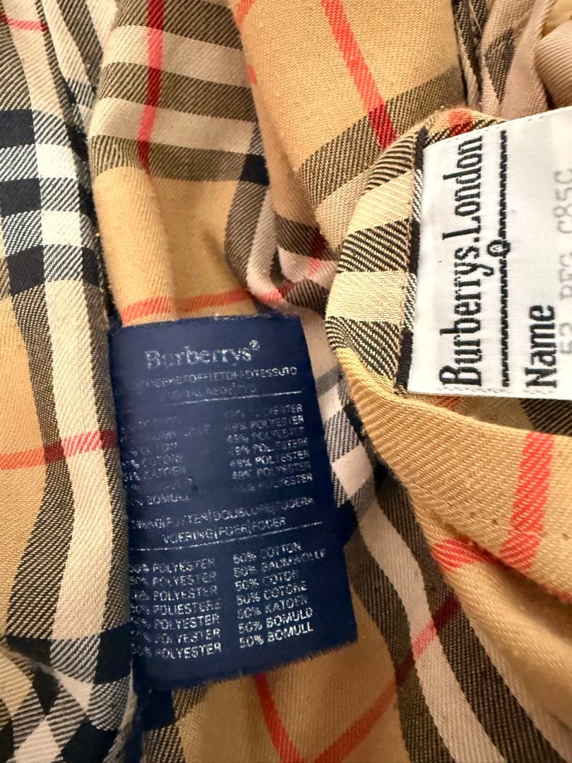 バーバリー トレンチコート 英国製 ロング丈 ベージュ ヴィンテージ1983年製