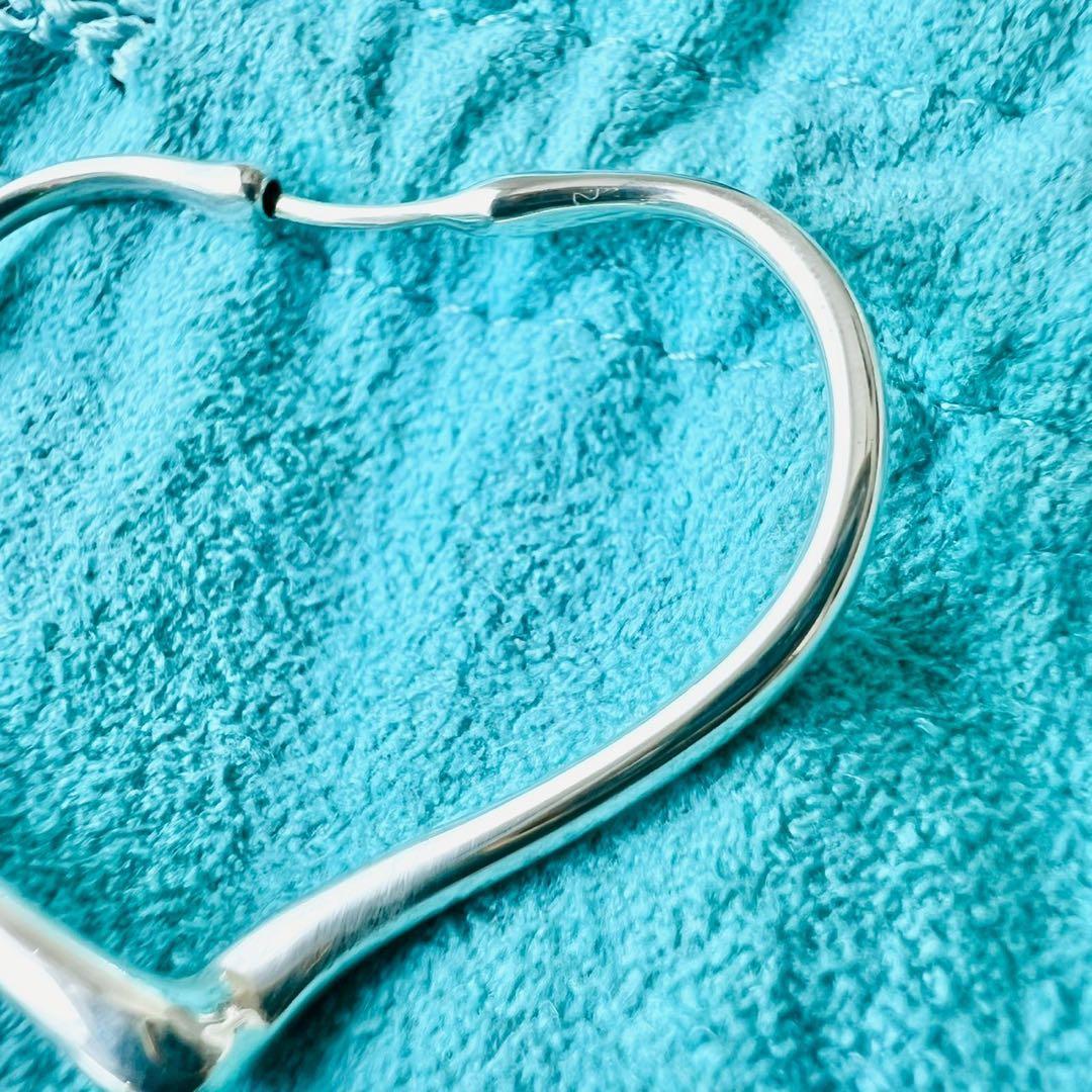 ✨極美品✨ティファニー　ピアス　オープンハート　フープピアス　ハート　Mサイズ