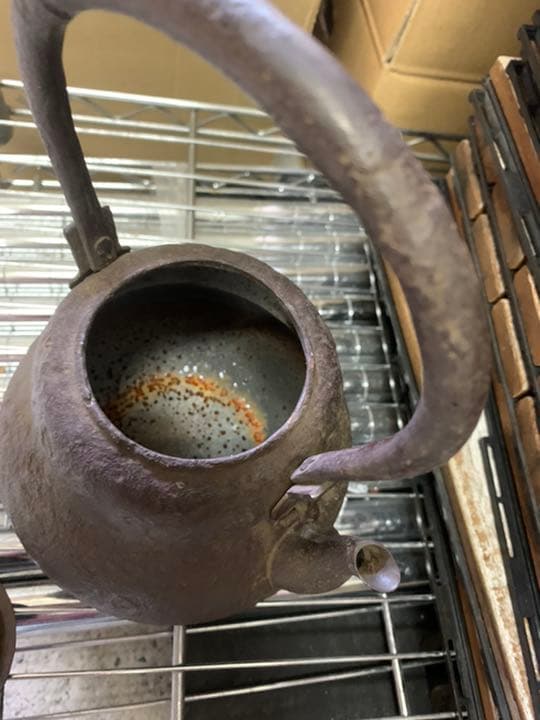 値下げ！鉄瓶　遺物整理　旧蔵家出物　忠兵衛　美品